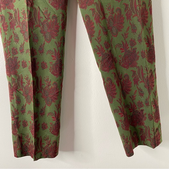 Renato Nucci Green Bold Paisley Straight Leg Trouser - Picture 3 of 10